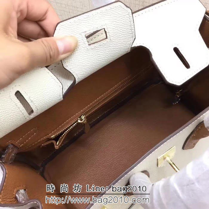 愛馬仕Herme*brikin 拼色 半手工牛皮包 可手提斜跨 0AM1442